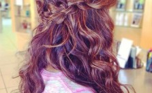 Half Up Braid Wavy Hair
