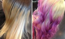Before After Brown to Blonde