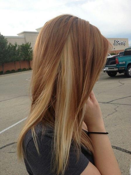 blonde and brown hair