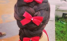 Braided Updo with Bows