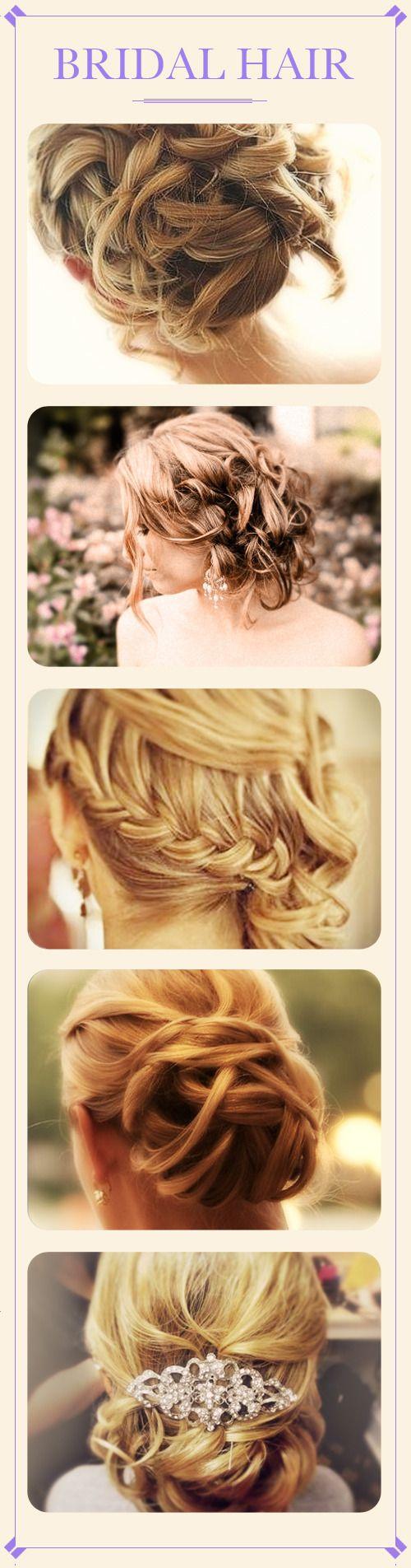 few different bridal hairstyles