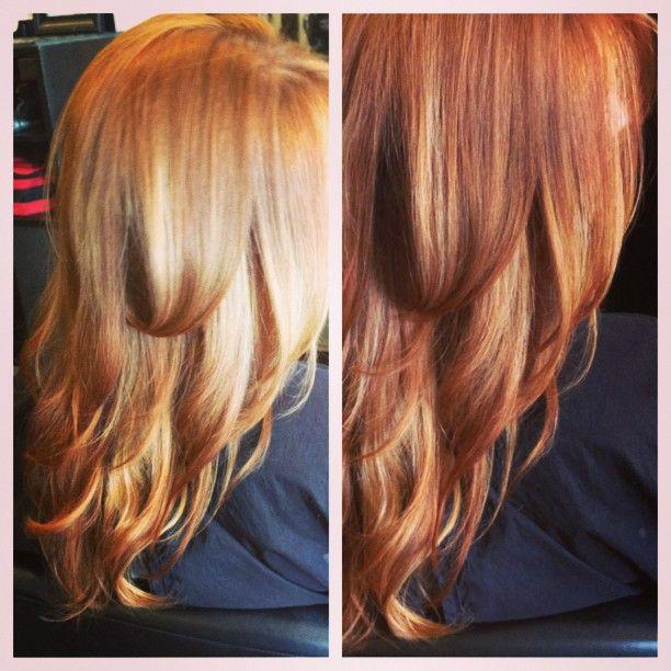 from caramel to copper ombre hair
