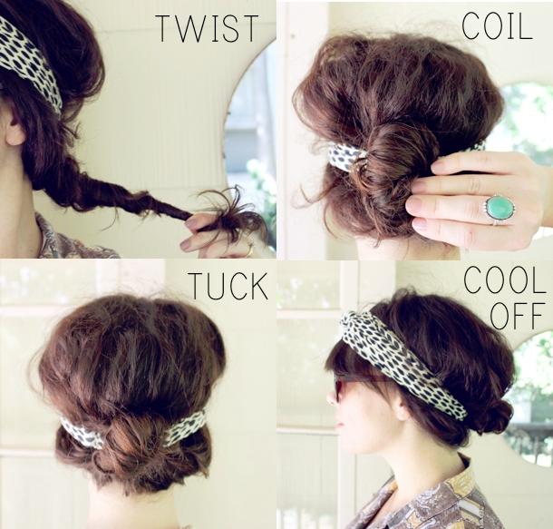 hair twist and tuck for those hot summer days.