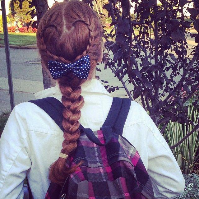 heart braid with bow