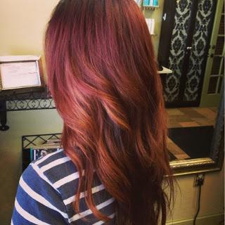 pretty ombre red hair color