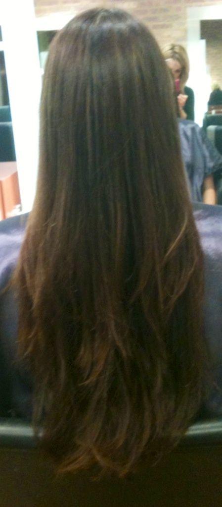 straight brown long layers