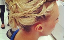 Twist Braid Messy Updo