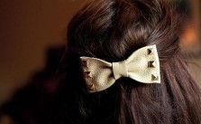 Leather Hair Bow