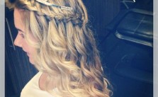 Waterfall Braid with Tiara