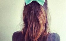 Brown Hair with Bow