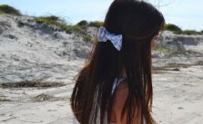 Dark Hair with bow