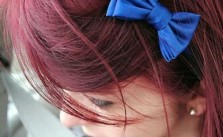 Red Hair Blue Bow