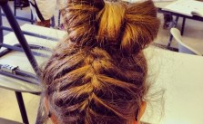 French Braid Messy Bow