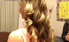 Curled Hair Bangs Pinned