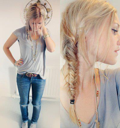 fishtail and cute comfy outfit!