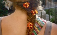 Braid with Flowers