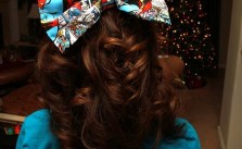 Thick Curls Cute Bow