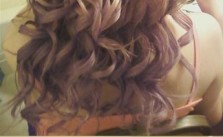 Pin Curled Half Updo