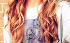 Messy Apricot Blonde Hair
