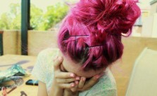 Magenta Updo
