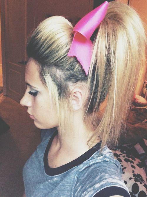 poof and pony cheer hair
