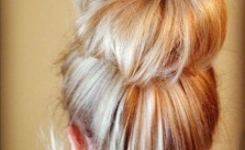Blonde Sock Bun