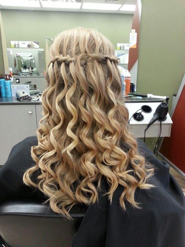 waterfall braid curls