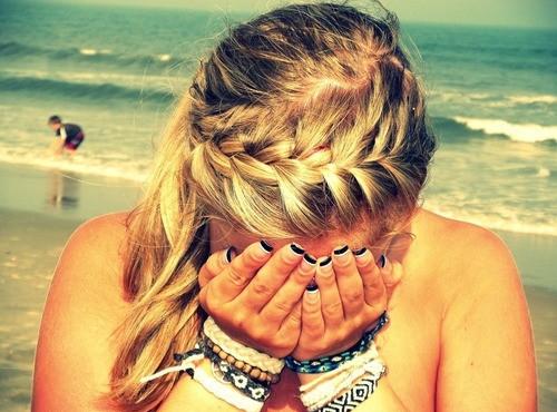 Beach hair and bracelets