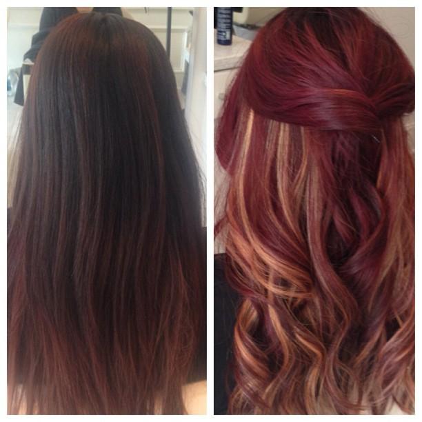 Before & After Velvet Red