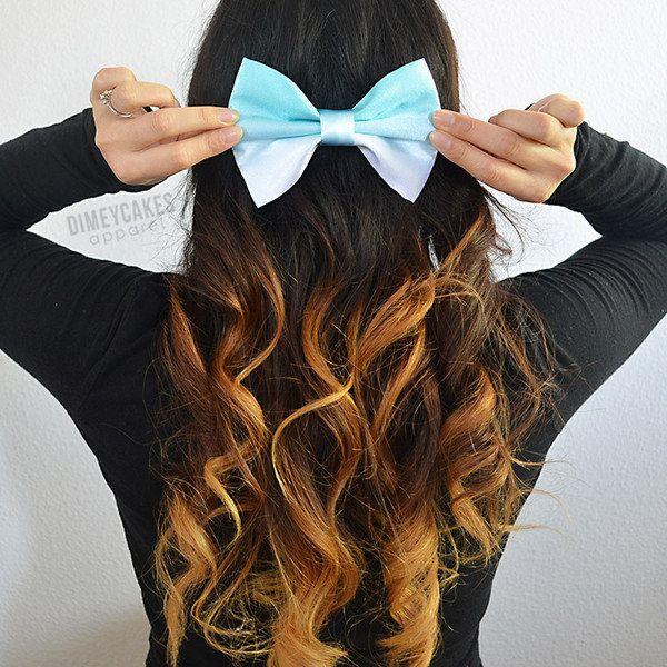 Mint Ombre Hair Bow