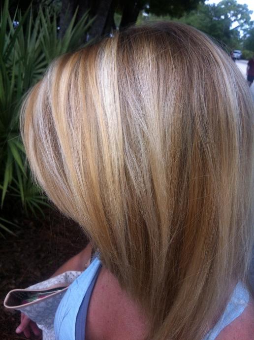 Natural dirty blonde with highlights and neutral medium dark blonde low-lights