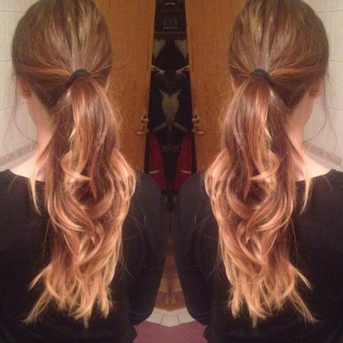 Ombre ponytail