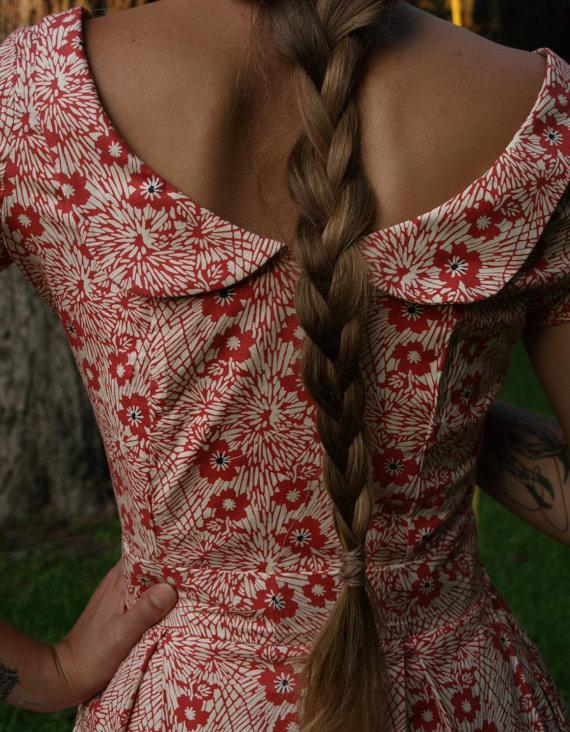 braid & button down floral dress