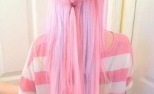 Half Up Pink Hair