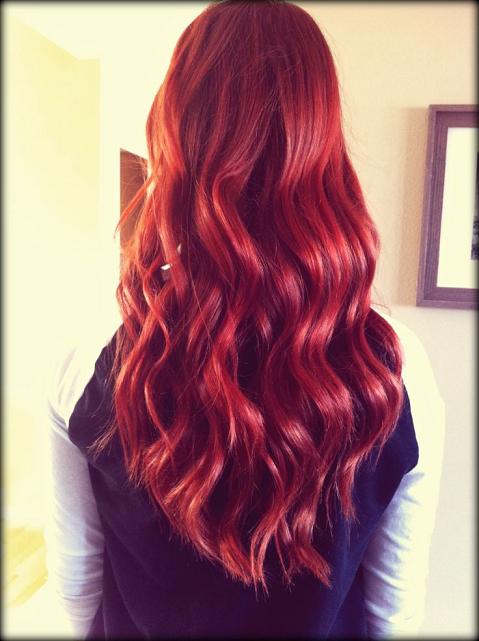 curly red hair