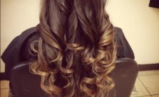 Curly Brown Blonde Ombre