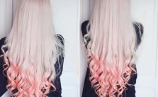 Coral Dipped Hair