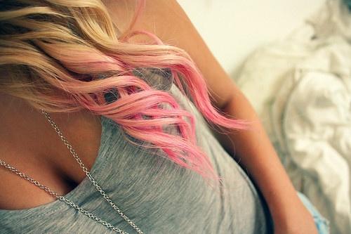 pink and blonde hair