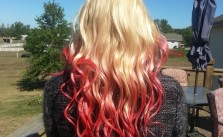 Blonde to Red Ombre