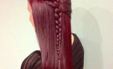 Burgundy Side Braid