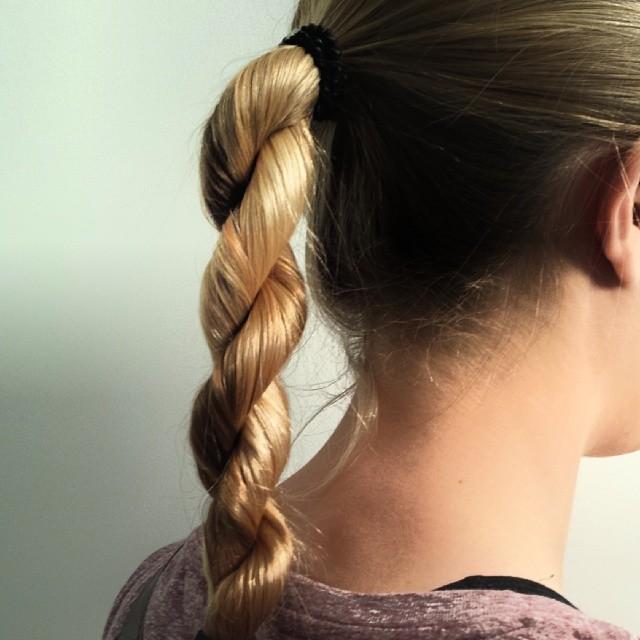 A simple rope twist ponytail