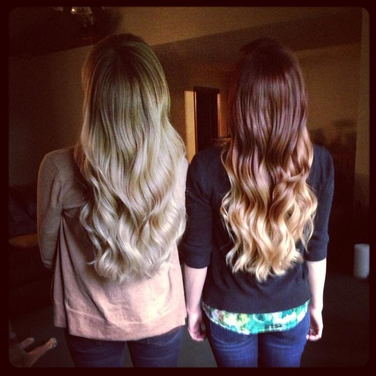 Pretty hair, blonde and red ombre