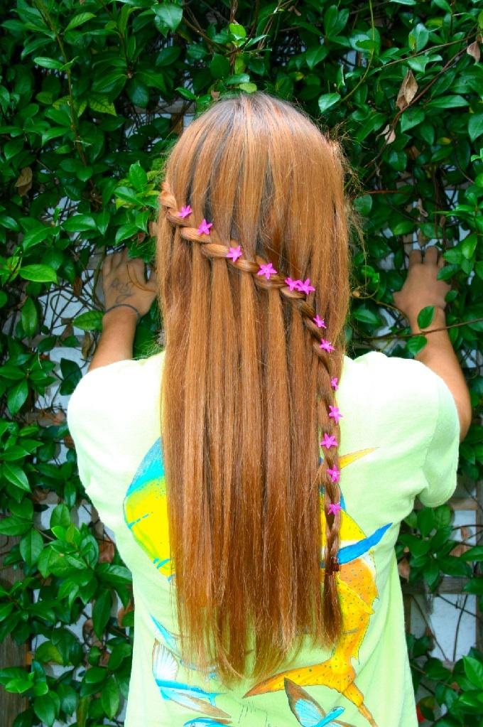 braid with little flowers
