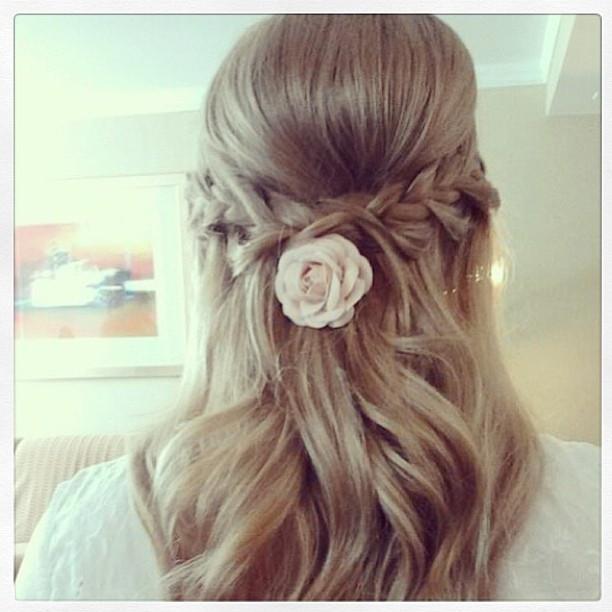 braided with flower