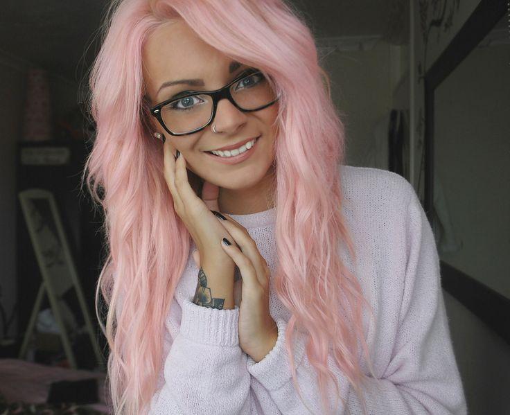 Light pink hair.