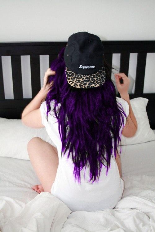 Purple hair. This is like the PERFECT shade of purple. No joke