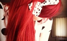 Red Hair & Dotted Bow