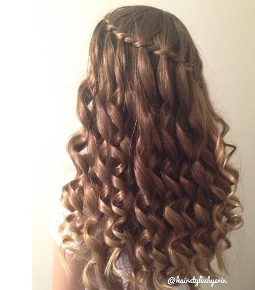 Waterfall Twist with curls
