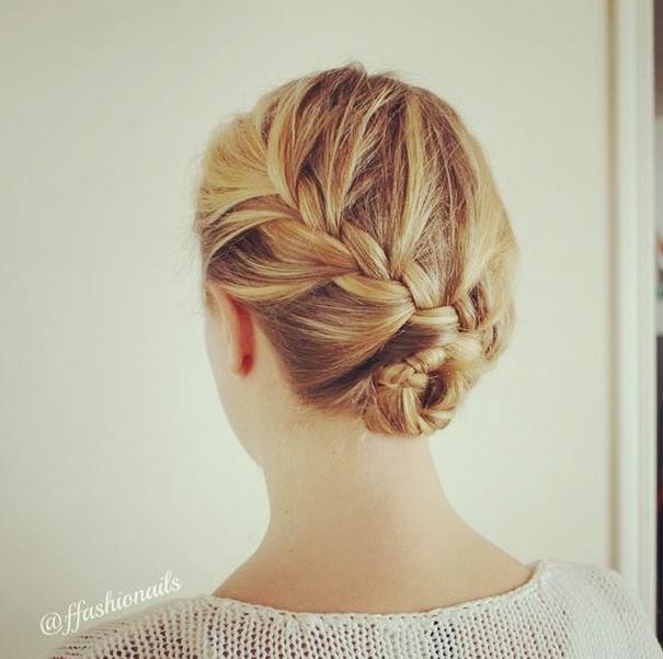 french braided updo