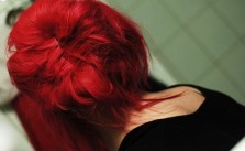 Red Messy Bun